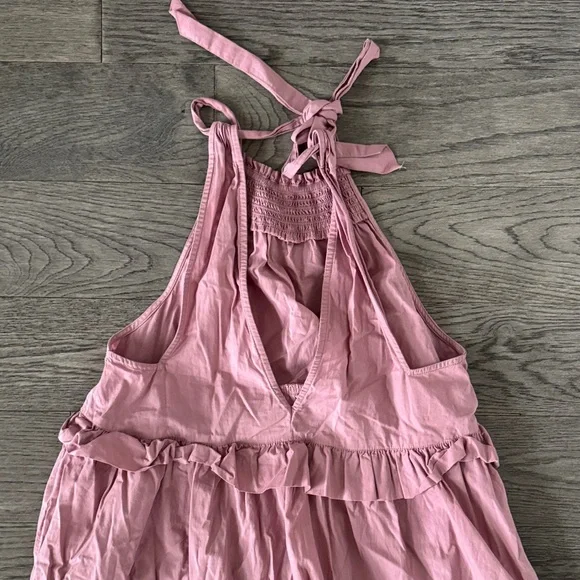 🌼FREE PEOPLE🌼 Anita Dusty Pink Ruffled Maxi Dress, Size S - Picture 10 of 11
